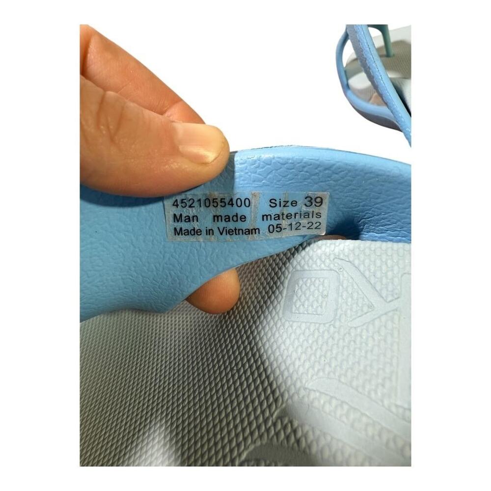 Dansko Krystal Blue Toe Loop Sandal Women size 39 US 9 - Picture 5 of 6